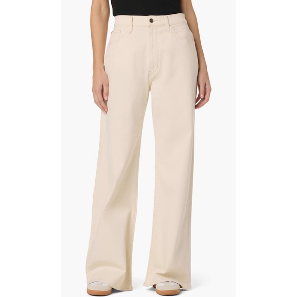 Hudson Denim - Hudson Ecru Jolene Wide Leg Jeans 28